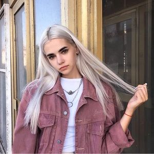 Magenta jean denim jacket